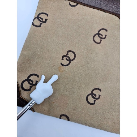 Givenchy Vintage Clutch Handbag Makeup Bag‎ Tan and Brown - Picture 7 of 12